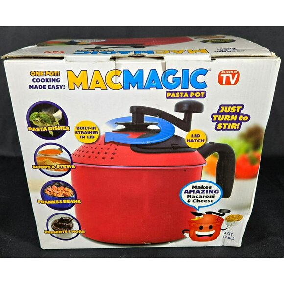 Mac Magic Pasta One Pot Cooking Built-in Strainer 4 Qt MacMagic As Seen on TV - Picture 8 of 10